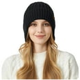thumbnail image 3 of WREESH Women's Winter Fisherman's Beanie Cute and Warm Caps for Hunting and Fishing Black, 3 of 5