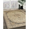 thumbnail image 2 of Ahgly Company Indoor Rectangle Traditional Brown Medallion Area Rugs, Swatch Sample, 2 of 6