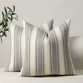 thumbnail image 4 of 2-Pack Modern Decorative Throw Pillow Covers, Textured Stripe Cushion Cases for Sofa Couch Bed Living Room Home Décor, 4 of 7