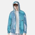 thumbnail image 4 of Kll Waves And Boats On The Beach Print Men'S Women’s Upf 50+ Sun Protection Outdoor Hoodie Jacket Long Sleeve Fishing Hiking Performance Shirt- Medium, 4 of 8