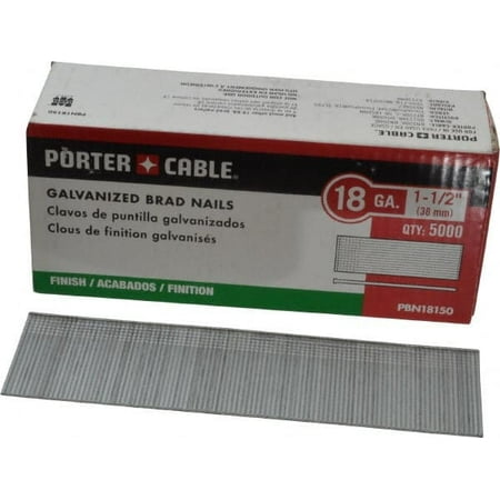 

5 000 Pack Porter-Cable PBN18150 Steel 18 Gauge 1-1/2 Nails for Power Nailers