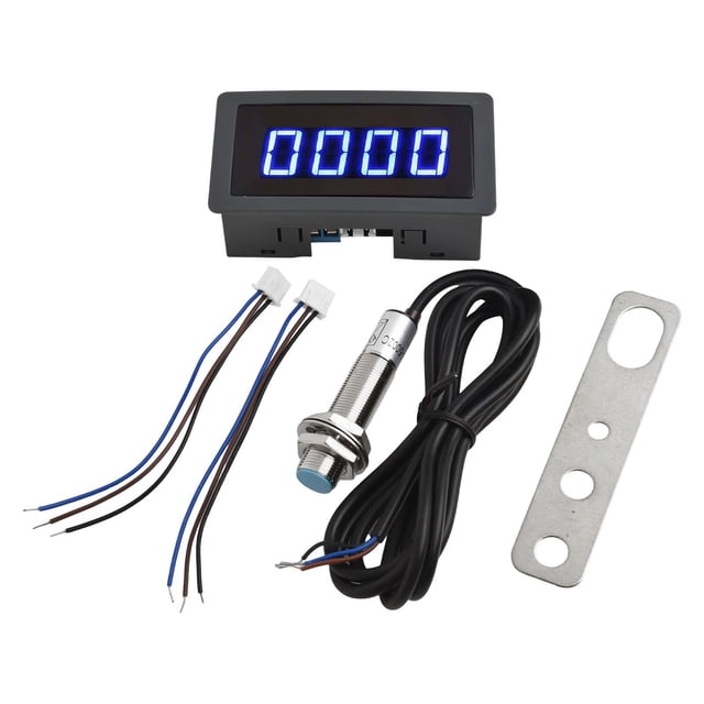 Digital Led Tachometer Ac110-230V Rpm Motor Tachometer With Hall Proximityswitch Blue