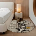 thumbnail image 2 of Round Rugs 3.3Ft, Funny Farm Animals Round Area Rug Washable Indoor Throw Carpet, Vintage Barn Brown Sunflowers Soft Non Slip Circle Rug for Laundry Room Patio Home Decor Aesthetic, 2 of 8