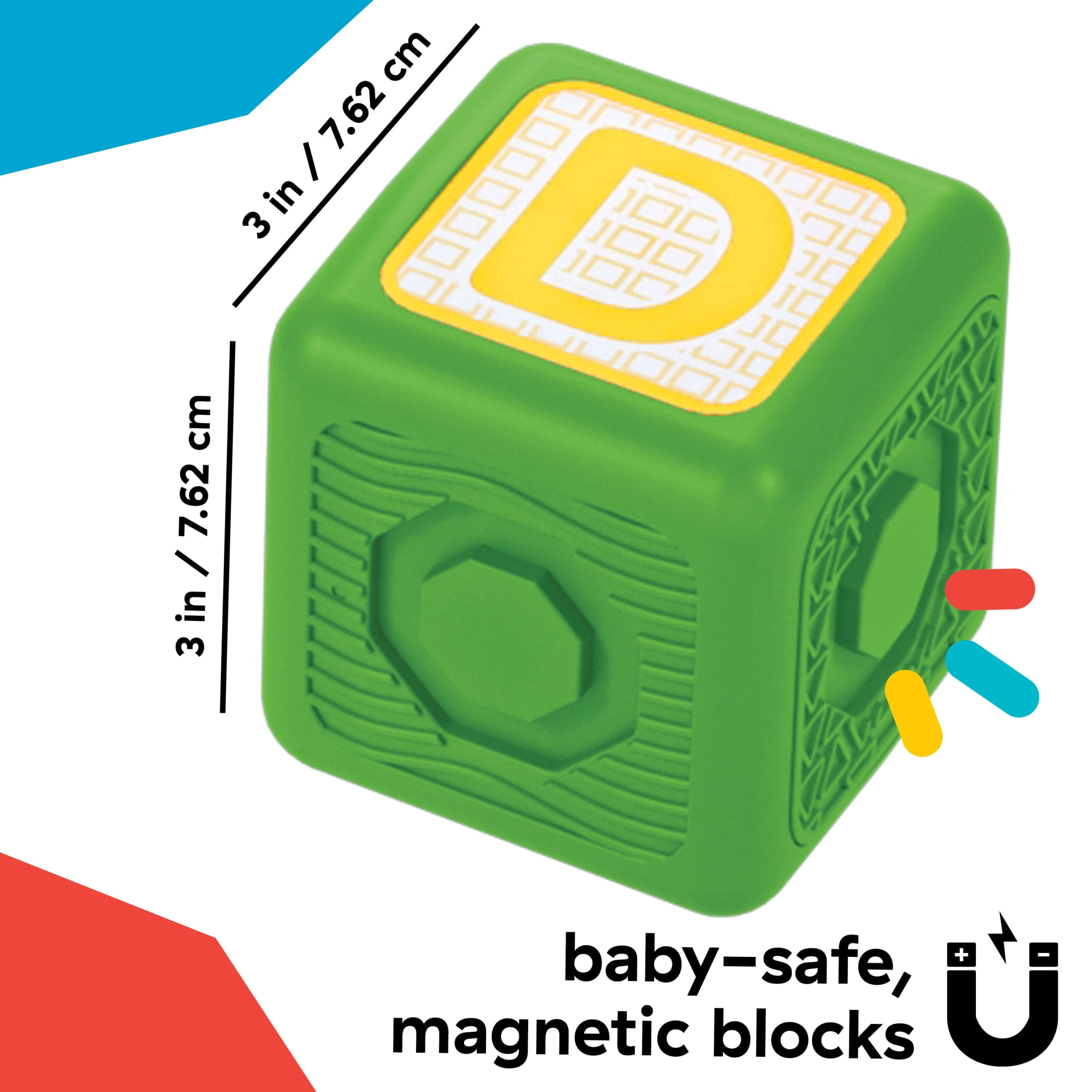 Baby Einstein Connectables 15-Piece Magnetic Activity Baby Building Blocks Toys, 6 months+ Unisex