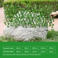 thumbnail image 3 of Walmeck Simulation Fence Fence Telescopic Fence Fake Flowers Green Leaves Outdoor Garden Fence Wall Guardrail Decorative Leaves Blocking Plants Small Fence-Little Creeper, 3 of 7