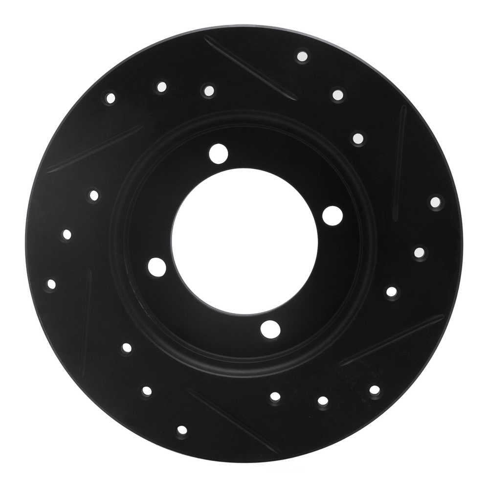 Dynamic Friction Company 633-54000L DFC Brake Rotor - Drilled And Slotted - Black