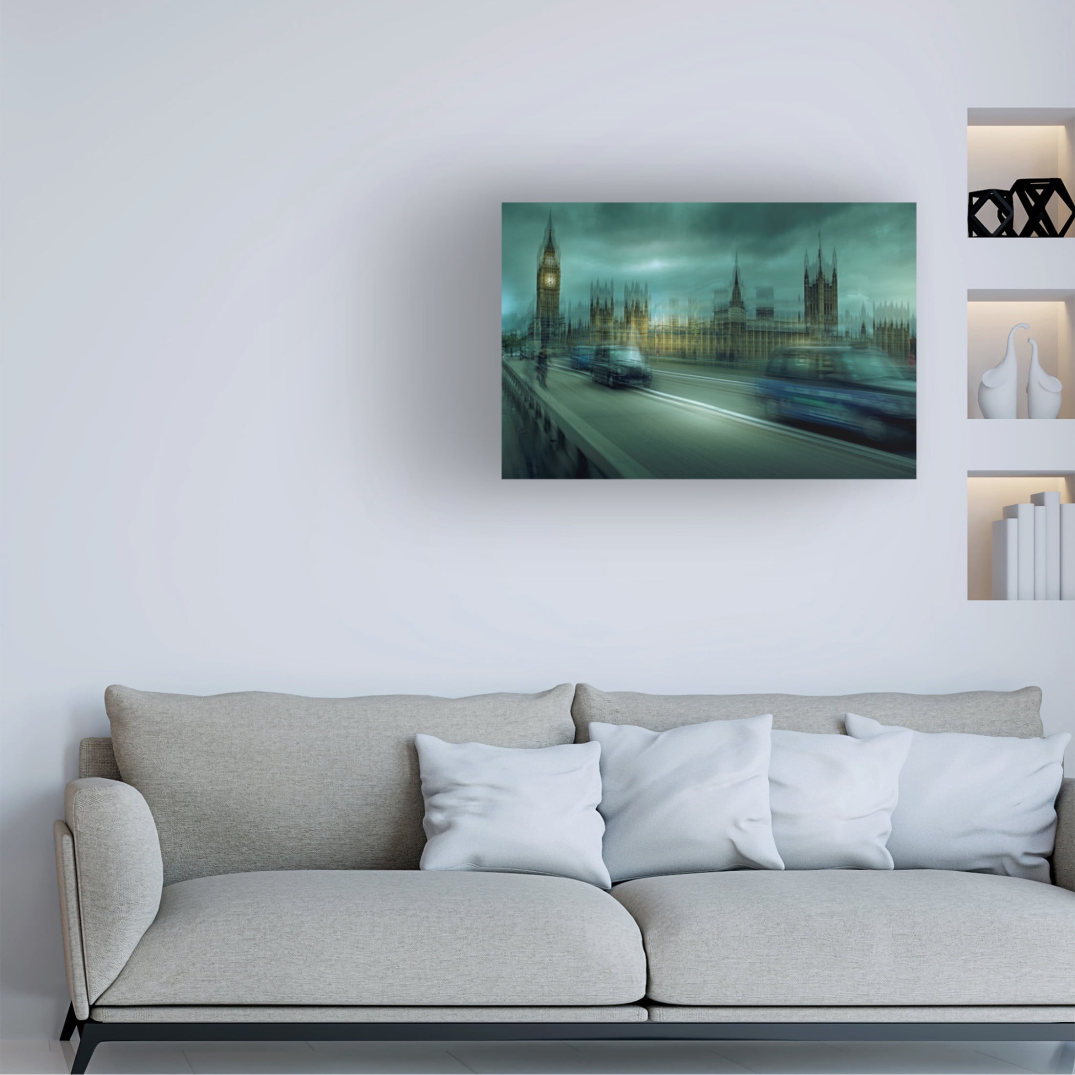 Canvas Wall Art - Ivan Bertusi 'Urban Vision: London' Wall Art for Living Room, Bedroom, or Office Décor by Trademark Fine Art - 47 x 30 Inches
