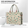thumbnail image 3 of Large Capacity Tote Bag,Beige Christmas Holly Pattern Handbag Fashion Luxury Tote Bag,15.7"x13"x 5.1" Inches,Laptop Compatible, 3 of 6