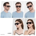 thumbnail image 4 of Gafas de Sol Cuadradas Grandes LYZOIT con Protección UV400 Negras, 4 of 6
