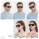 thumbnail image 4 of Gafas de Sol Cuadradas Grandes LYZOIT con Protección UV400 Negras, 4 of 6