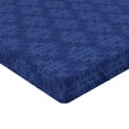 thumbnail image 2 of Ambesonne Damask Fitted Sheet 2 Pcs Set, Victorian Baroque Ornament, California King, Indigo, 2 of 3