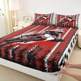 thumbnail image 3 of Castle Fairy Teens Boys Girls Dirt Bike Full Size Sheets 4-Piece,Extreme Sport Breathable Bed Sheets,Abstract Graffiti Plaid Lightweight Sheet Sets,Lightweight Room Decor, 3 of 7