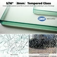 thumbnail image 6 of 56-60" W × 76" H Shower Door, Frameless Sliding Shower Door,Waterproof Glass Shower Door with Stainless Steel Handle and Seal Strip, 5/16" (8mm) Easy-Clean Tempered Glass, Matte Black, 6 of 8