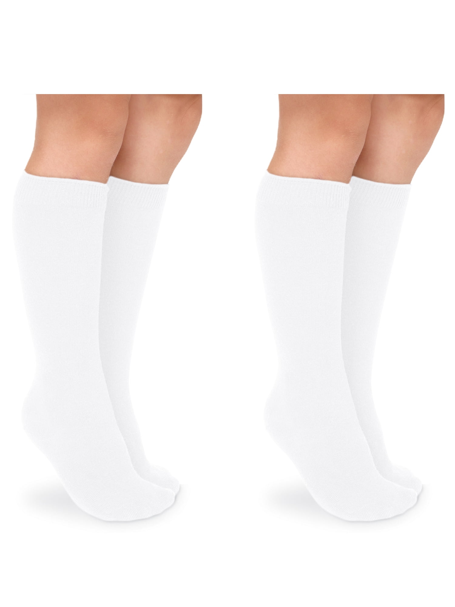Girls Long Knee High Cotton Rich School Socks in All Size in 10 Colors