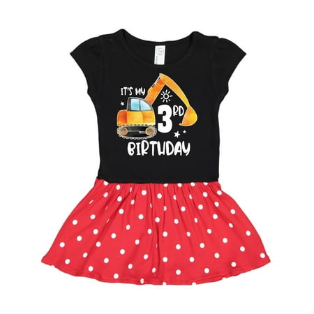 

Inktastic Construction Truck It s My 3rd Birthday Gift Toddler Girl Dress