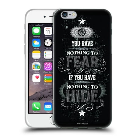 Head Case Designs Officially Licensed Harry Potter Deathly Hallows XIV Nothing To Fear Quote Soft Gel Case Compatible with Apple iPhone 6 / iPhone 6s