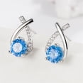 thumbnail image 4 of Boucles d'Oreilles Queue de Poisson Élégantes avec Design en Forme de Larme et Zircon Micro Incrusté pour Femmes, 4 of 5