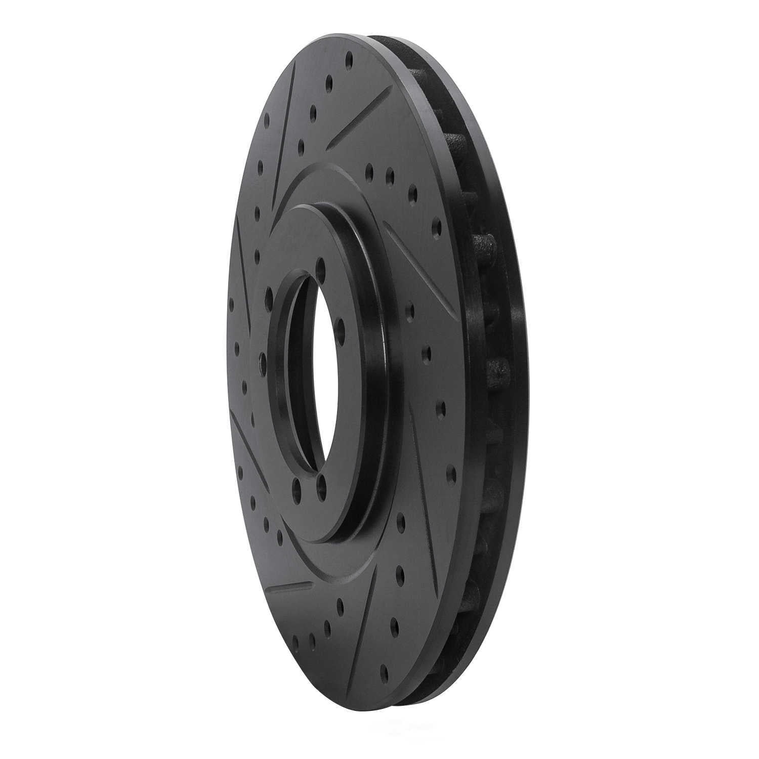 Dynamic Friction Company 633-44001L DFC Brake Rotor - Drilled And Slotted - Black