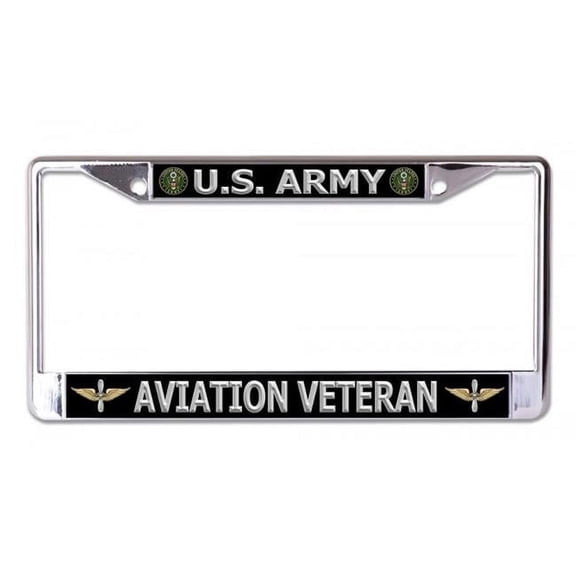 U.S. Army Aviation Veteran Chrome License Plate Frame