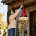 thumbnail image 5 of Lighted Santa Hat Hanging Chandelier, Pre Lit Christmas Santa Hat Decor with Warm LED Lights and Hanging Holiday Charms, Indoor Outdoor Covered Decor, 5 of 5