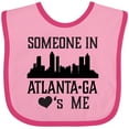 thumbnail image 3 of Inktastic Atlanta Georgia Someone Loves Me Skyline Boys or Girls Baby Bib, 3 of 4