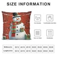 thumbnail image 5 of Creowell Snowman Pillow Cushion Covers Winter Decoration Zipper Closure 1PC 18x18in, 5 of 5