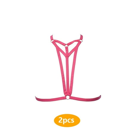 

2pcs Cage Bras Elastic Great Material Underwear Anniversary Passionate Cosplay Prop Sweet Gift Unique Design Fashion Cupless Bra