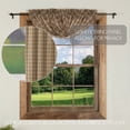 thumbnail image 3 of VHC Brands Sawyer Mill Plaid Cotton Farmhouse Kitchen Curtains Rod Pocket Balloon Valance 15x60 Inches, Charcoal Black, 3 of 7