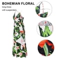 thumbnail image 3 of 2023 Femmes Occasionnels Été Longues Robes Sol Longueur Robes Solaires, Robe de Cou V, Blanc, M, 3 of 5