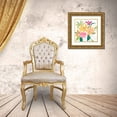 thumbnail image 3 of Vess, June Erica 20x20 Gold Ornate Wood Framed with Double Matting Museum Art Print Titled - Tutti Frutti Floral II, 3 of 4