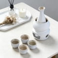 thumbnail image 6 of Nishiyuenyi Ceramic Sake Set with Warmer Bowl Japanese Sake Set for Spirits Entertaining White, 6 of 9