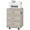 Grain de Bois Gris, variante sur Vinsetto Armoire à Dossiers 3 Tiroirs avec Serrure et Roues, Noir