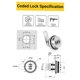 thumbnail image 1 of XT20 Combination Cam Lock Zinc Alloy Password Coded Lock Security Locks 3-Digit Rotary Tongue Lock for Safety of Cabinet Drawer Cupboard Closet Box, 1 of 5