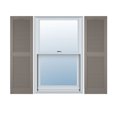 thumbnail image 1 of 14 1/2"W x 48"H Lifetime Vinyl, Custom Cathedral Top Center Mullion, Open Louver Shutters, w/Shutter-Loks (Per Pair), Clay, 1 of 12