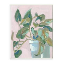 Stupell Industries Potted Plant Green Pink Painting Unframed Art Print Wall Art, 10x15, by Jennifer Goldberger