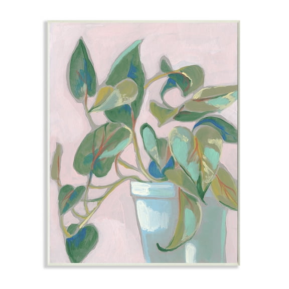 Stupell Industries Potted Plant Green Pink Painting Unframed Art Print Wall Art, 10x15, by Jennifer Goldberger