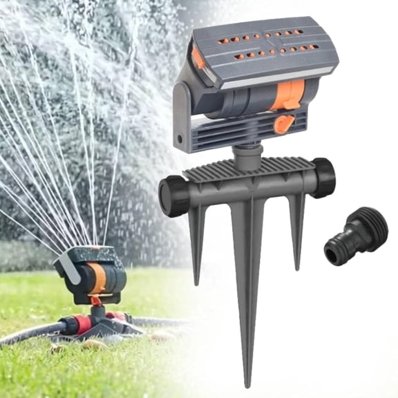16-Nozzle Oscillating Sprinkler, Adjustable Mini Turbo Oscillating Sprinkler System, with Dual-Zone Sprinklers Water, 180 16-Hole Automatic Rocking Sprinklers for Lawn Yard Garden Watering