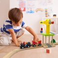 thumbnail image 3 of Set de juguetes con grúa de madera con vagones de tren para niños de 3 a 5 años, 3 of 8