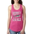 thumbnail image 2 of Wild Bobby Respect The Locals Save Our Oceans Shark Animal Lover Ladies Racerback Tank Top, Raspberry, X-Large, 2 of 6
