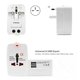 thumbnail image 4 of Adaptador universal Cargador de corriente USB dual Convertidor Enchufe eléctrico de viaje internacional Enchufe de conversión portátil todo en uno Inevent DZ4388-00, 4 of 7