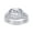 White, variant on AFFY 4.5CT Cushion & Round White CZ Engagement Bridal Ring 14K White Gold over Silver-11.5