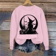 thumbnail image 6 of Jsaierl Womens Halloween Sweatshirts Funny Witch Graphic Pullovers Fall Holiday Round Neck Long Sleeve Sweater Tops Halloween Party Supplies, Sizes S-2XL, 6 of 7