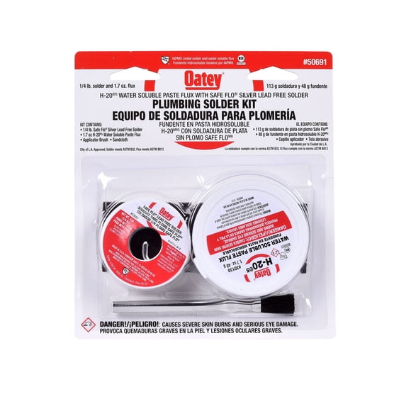 Kit de soldadura para fontanería Oatey con 113 g de soldadura y 50 ml de fundente