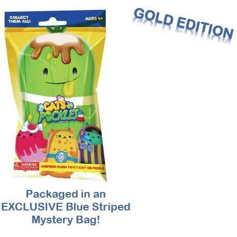 Cats Vs Pickles 12-Pack Bean Plush Toys - Cute Collectible Stuffed Animals For Kids Stocking Stuffers