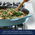 thumbnail image 5 of Rachael Ray NITRO 14 inch Cast Iron Skillet with Side Handles, Agave Blue, 5 of 10