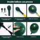 thumbnail image 5 of Kit de arco de globos feilebalon doble relleno verde y dorado, 5 of 8