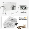 thumbnail image 4 of Ciokea Outdoor Heated Cat House, Weatherproof Feral Cat Shelter Insulated Foam Wooden Cat Enclosure for Winter PVC 2 Doors Flaps With Heating Pat, White, 4 of 8