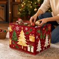 thumbnail image 3 of Christmas Storage Basket for Gifts Empty Large Christmas Storage Bins，Fabric Laundry Baskets with Handle Xmas Collapsible Organizer Boxes for Home Office Gifts Toys Books(B6-1pcs), 3 of 4