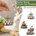 thumbnail image 3 of Easter Bunny Acrylic Suncatcher, Eggs Rabbit Stained Glass Window Hanging Ornaments, Window Pendant Hangings Sun Catchers for Indoor Outdoor Home Party Decorations, Easter Gifts（2D）, 3 of 8