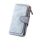 thumbnail image 2 of Monedero para mujer, cartera larga con 3 pliegues, tarjetero con cremallera, monedero de piel sintética, bolso de mano, verde claro Kearding AP000899-06, 2 of 7